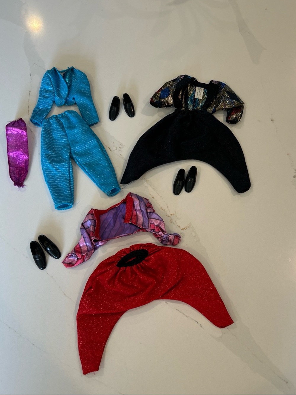1991 Mattel MC Hammer rap doll clothes (fits Barbie /ken) size dolls